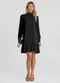 Dianna - Vestido Curto Feminino Gola Dupla Preto - variação: Preto