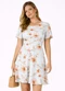 Select - Vestido Curto Feminino Helanca Estampado Azul - variação: Azul