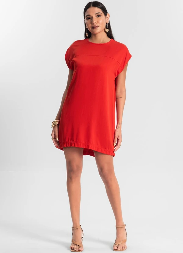 Rovitex - Vestido Curto Feminino Laranja 3