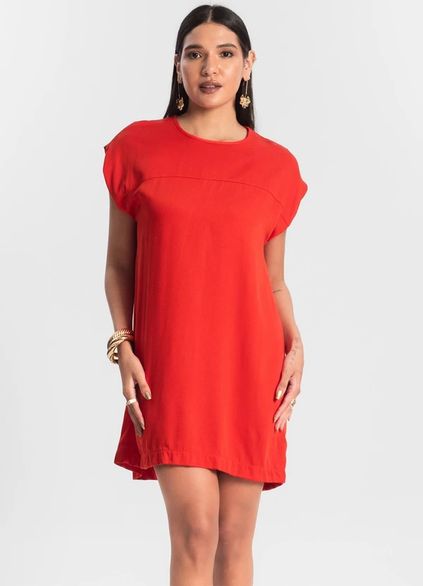 Rovitex - Vestido Curto Feminino Laranja 4