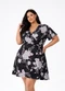 Select - Vestido Curto Feminino Plus Size Helanca Azul - variação: Preto