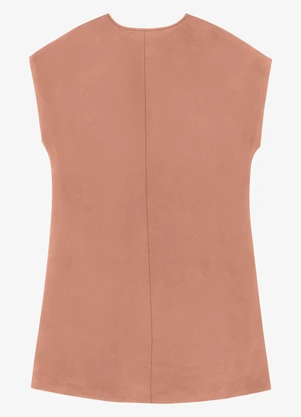 Rovitex - Vestido Curto Feminino Poly Flex Marrom - ROVITEX