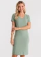 Rovitex - Vestido Curto Feminino Ribana Canelada Preto - variação: Verde