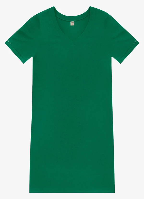 Rovitex - Vestido Curto Feminino Ribana de Viscose Verde