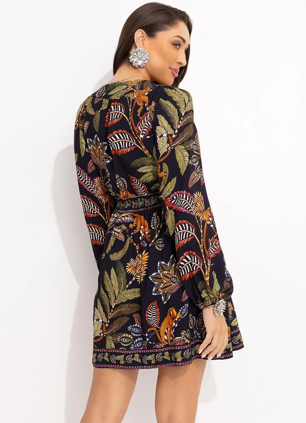 Farm - Vestido Curto Festa de Caju Preto 2