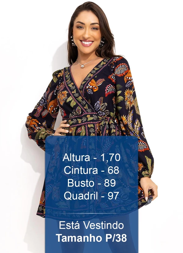 Farm - Vestido Curto Festa de Caju Preto 5