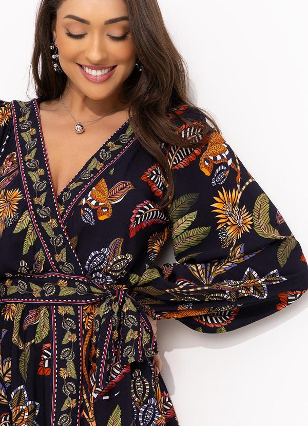 Farm - Vestido Curto Festa de Caju Preto 7