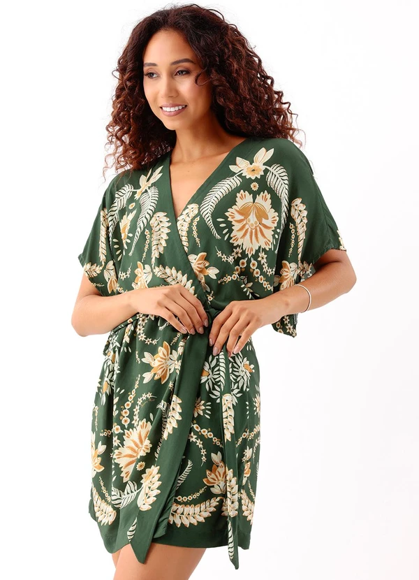 Farm - Vestido Curto Flor de Coqueiro