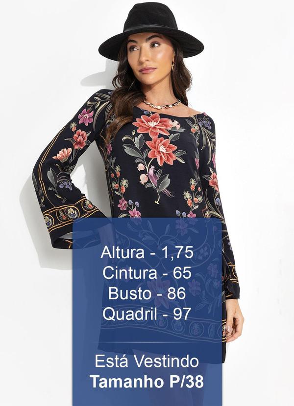 Farm - Vestido Curto Floral Belle Preto 6