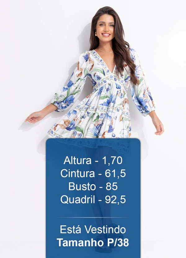 Farm - Vestido Curto Floral Elsa Off White 4