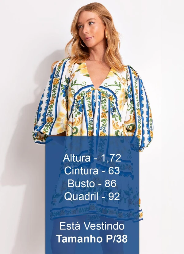 Farm - Vestido Curto Floral Emilia Off White 6