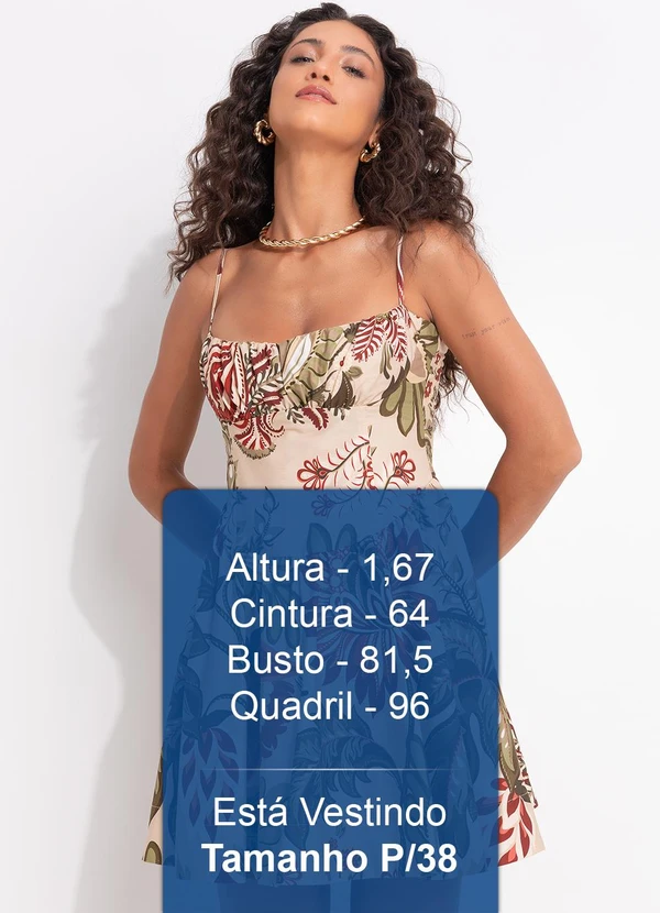 Farm - Vestido Curto Floral Ligia Bege 5