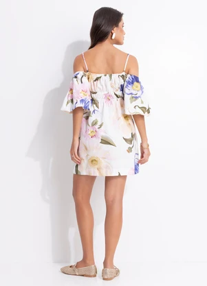 Farm - Vestido Curto Floral Lola Rosa - FARM
