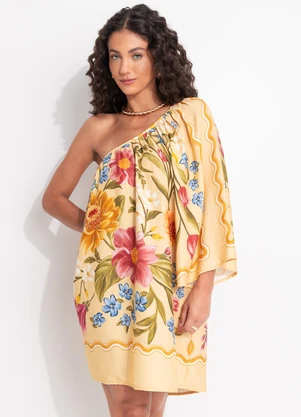 Farm - Vestido Curto Floral Mari Amarelo - FARM