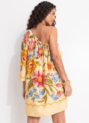 Farm - Vestido Curto Floral Mari Amarelo - FARM