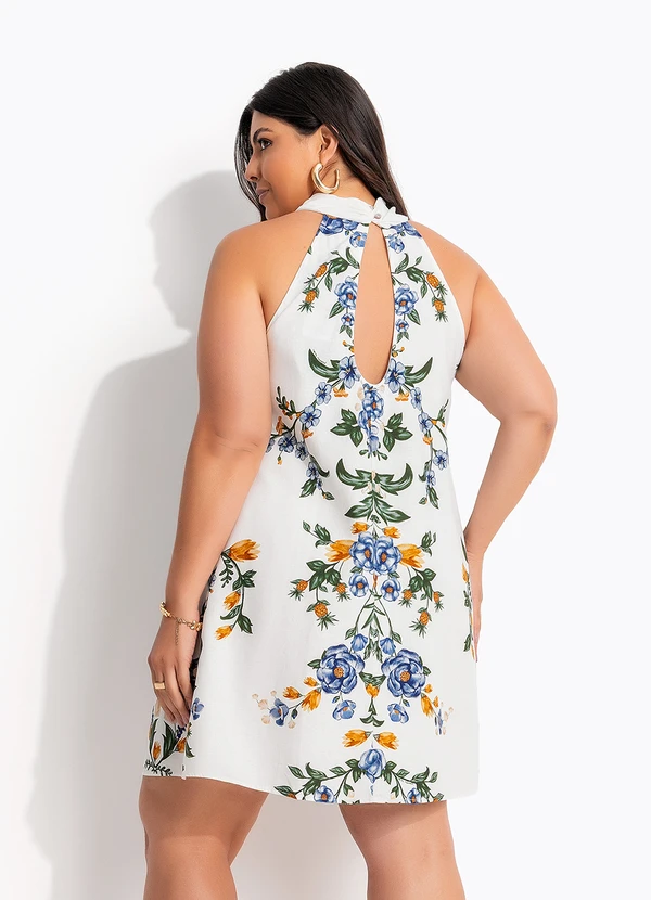 Farm - Vestido Curto Floral Penelope Off White 10