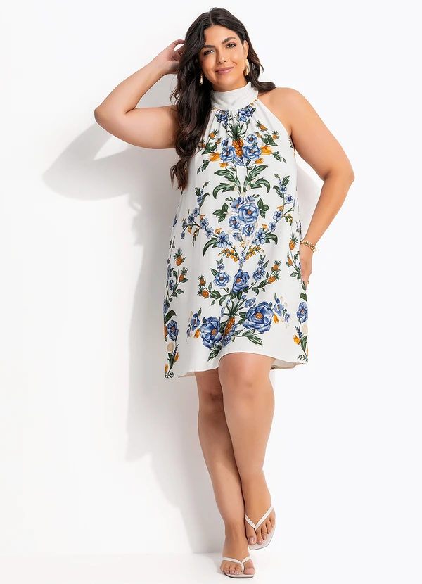 Farm - Vestido Curto Floral Penelope Off White 11