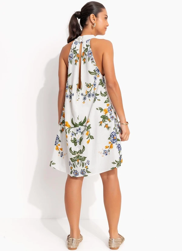 Farm - Vestido Curto Floral Penelope Off White 4