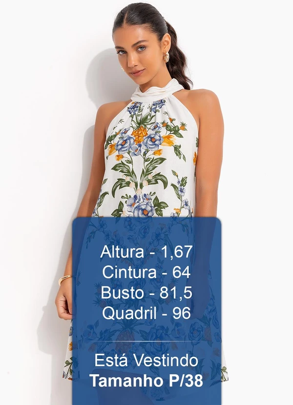 Farm - Vestido Curto Floral Penelope Off White 5