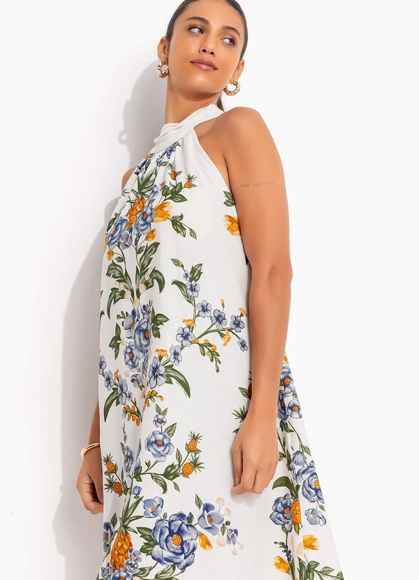Farm - Vestido Curto Floral Penelope Off White 7