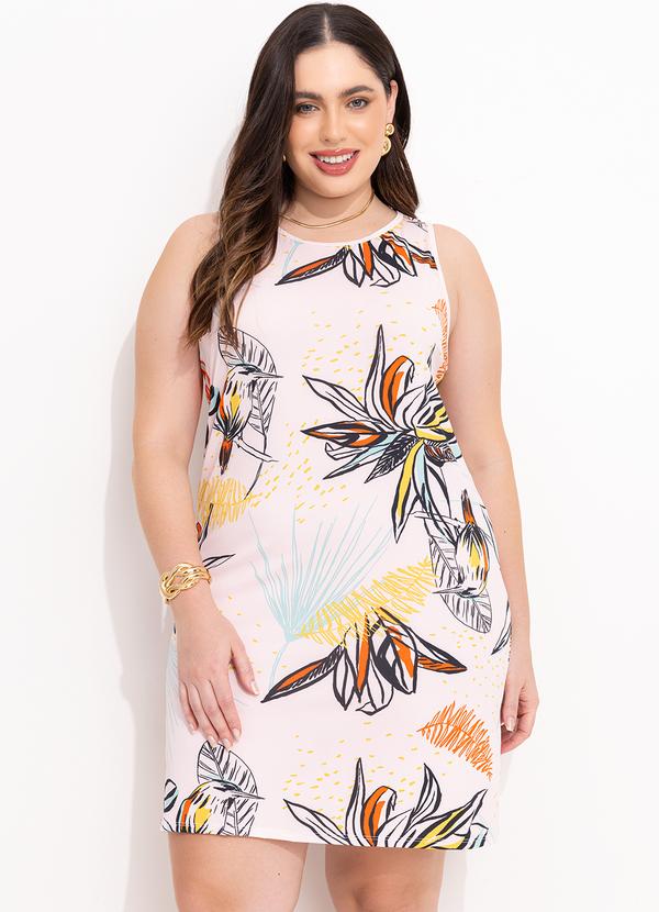 Quintess - Vestido Curto Floral Rosa Claro sem Mangas 8