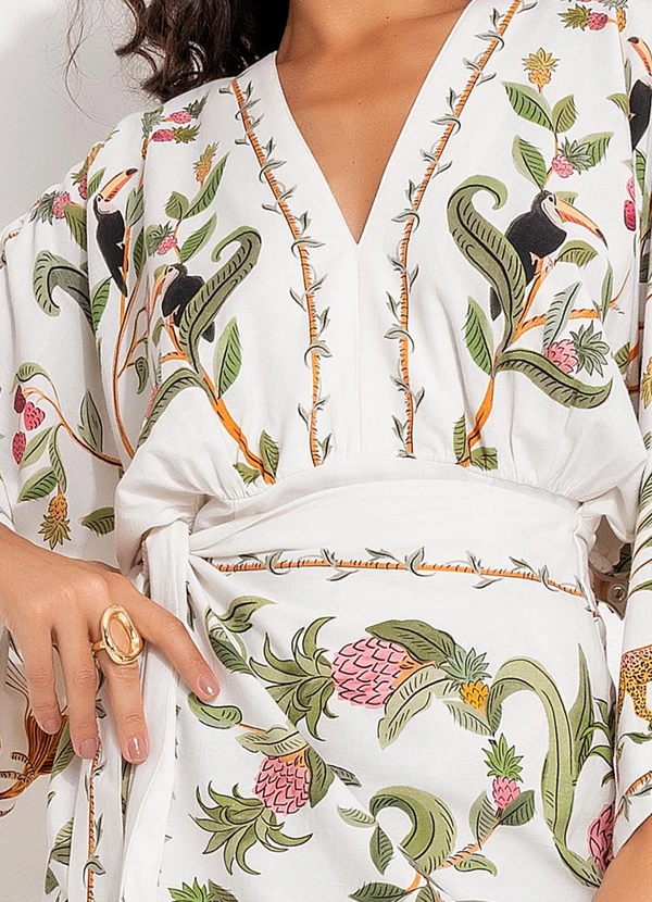 Farm - Vestido Curto Floresta Doce Off White 4