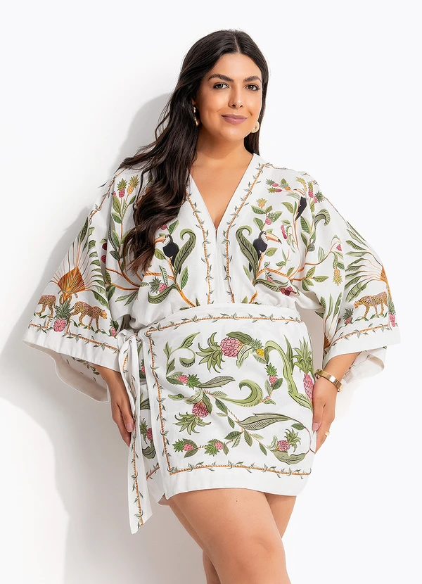 Farm - Vestido Curto Floresta Doce Off White 6