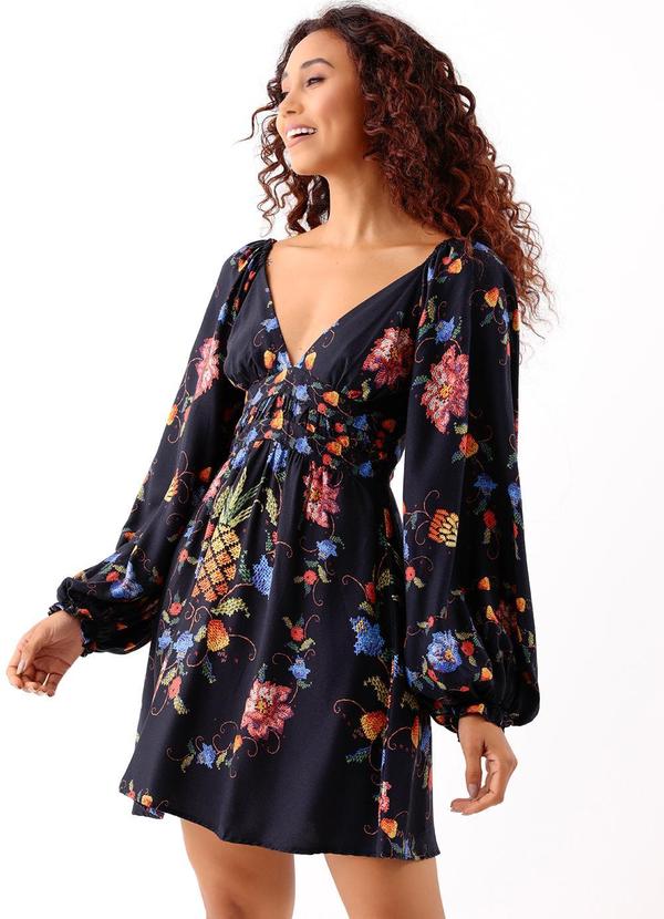 Farm - Vestido Curto Fruta Bordada