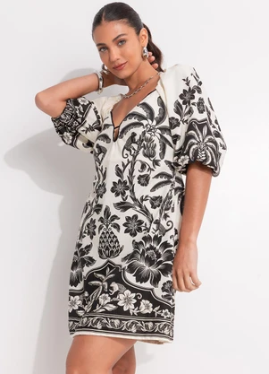 Farm - Vestido Curto Guanacaste Preto - FARM