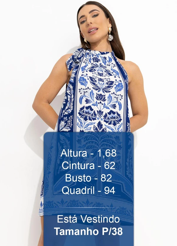 Farm - Vestido Curto Heloisa Azul 5