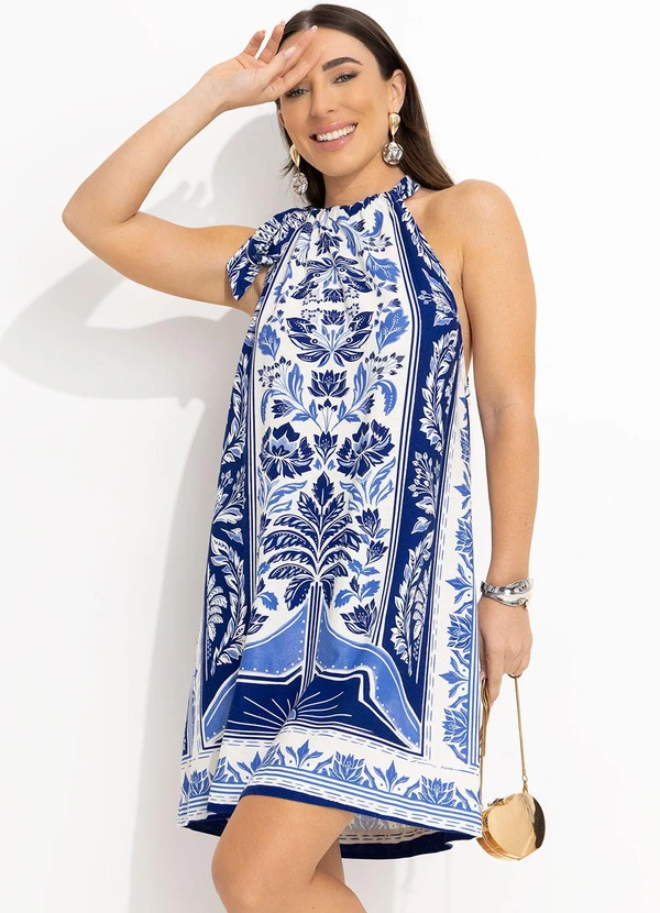 Farm - Vestido Curto Heloisa Azul 6