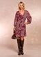 Doce Trama - Vestido Curto Jardim Boho Mangas 3/4 Estampado - variação: Estampado