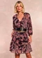 Doce Trama - Vestido Curto Jardim Boho Mangas 3/4 Estampado - variação: Estampado