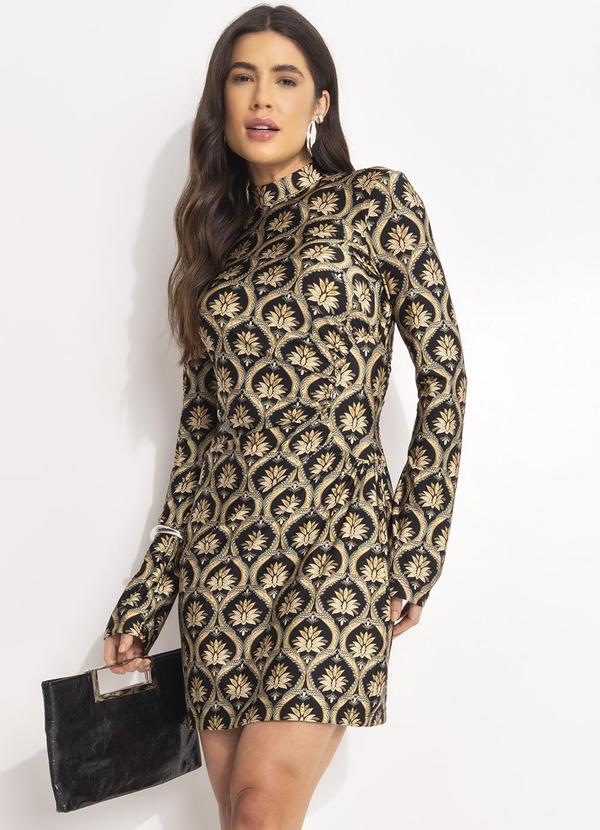 Farm - Vestido Curto Jóia Boho Preto