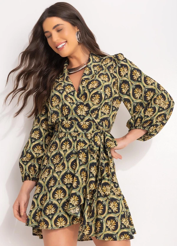 Farm - Vestido Curto Jóia Boho Preto 8