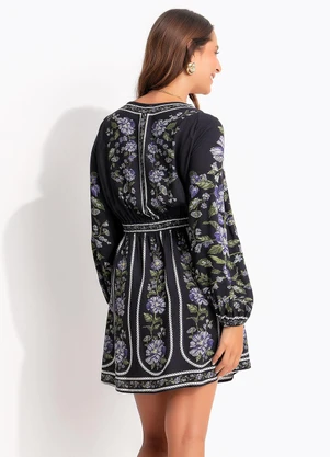Farm - Vestido Curto Julieta Preto - FARM