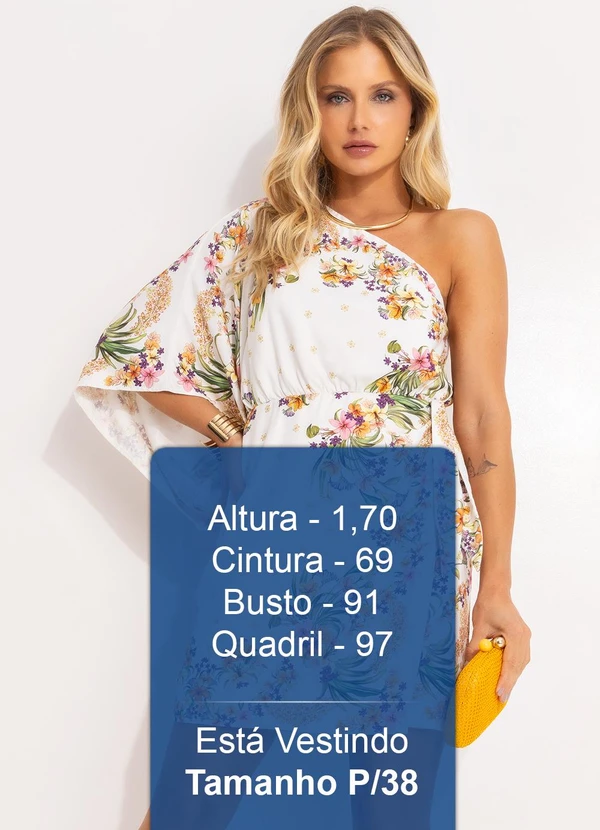 Farm - Vestido Curto Lenço Pássaro em Flor Off White 5