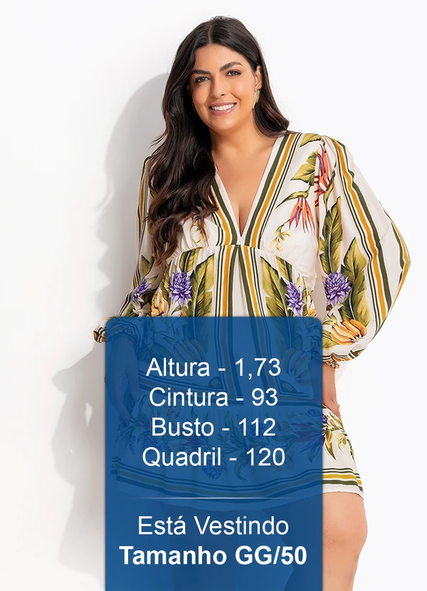 Farm - Vestido Curto Lenço Tropical Bege 11