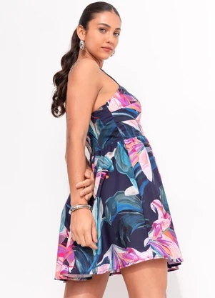 Farm - Vestido Curto Lilia Azul - FARM