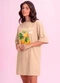 Angel - Vestido Curto Limões Malhão Cinza - variação: Bege