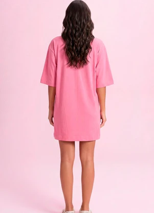 Angel - Vestido Curto Limões Malhão Rosa - ANGEL