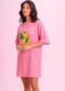 Angel - Vestido Curto Limões Malhão Rosa - variação: Rosa