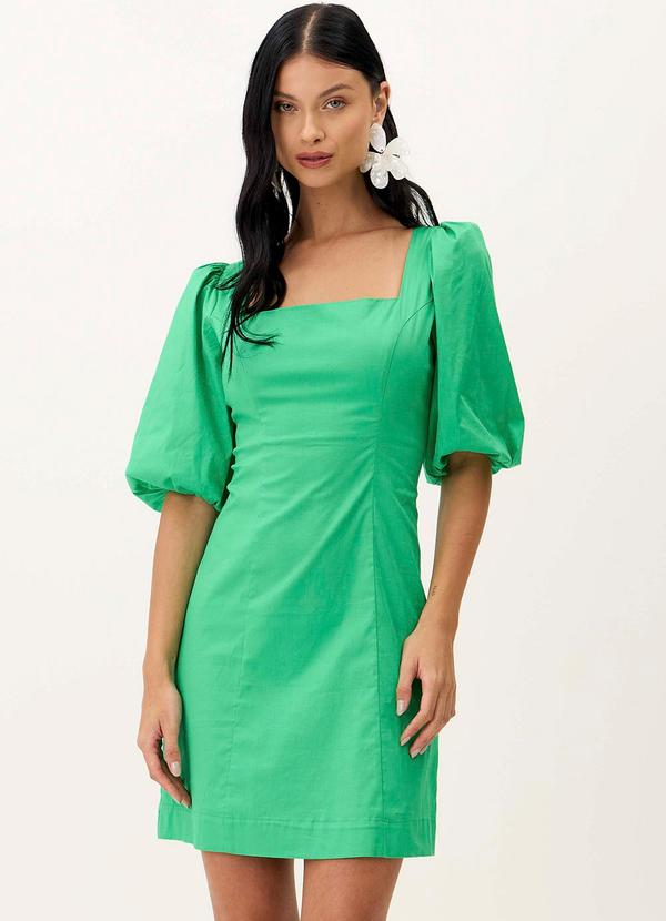 Carlota Costa - Vestido Curto Liso Verde