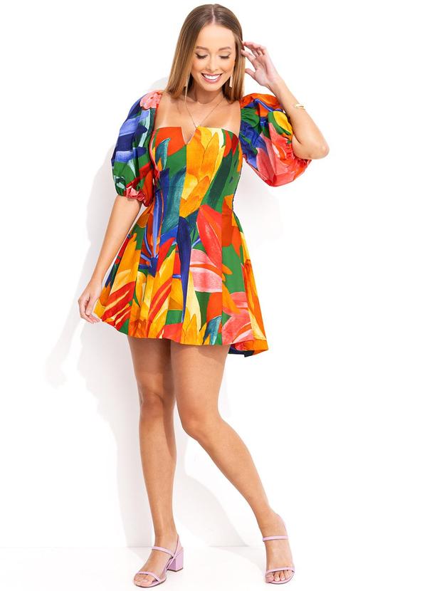 Farm - Vestido Curto Luiza Verde 3