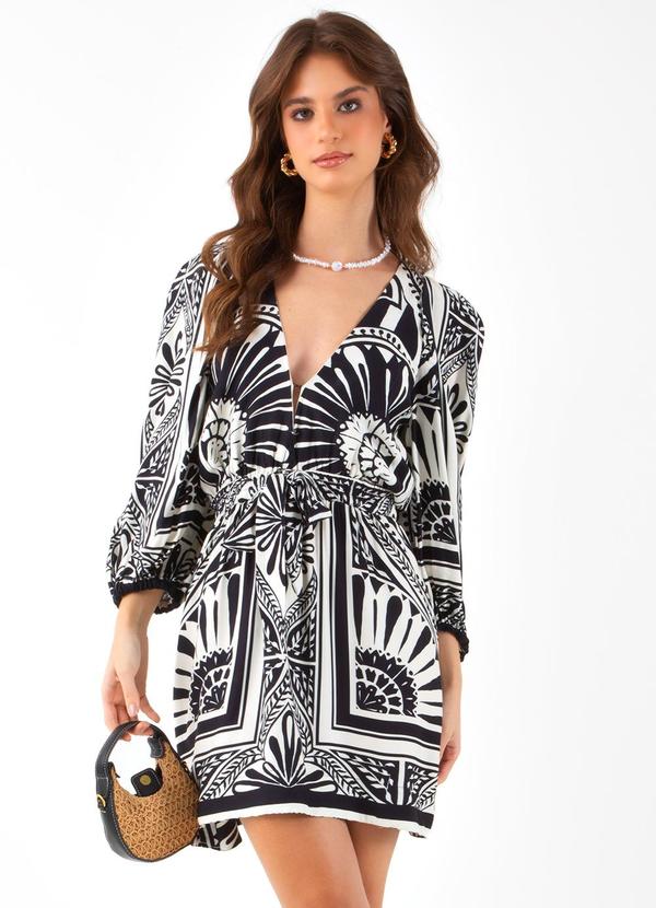 Farm - Vestido Curto Mandalina Off White