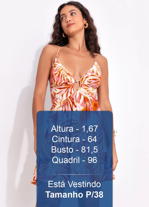 Farm - Vestido Curto Mar de Concha Laranja 5