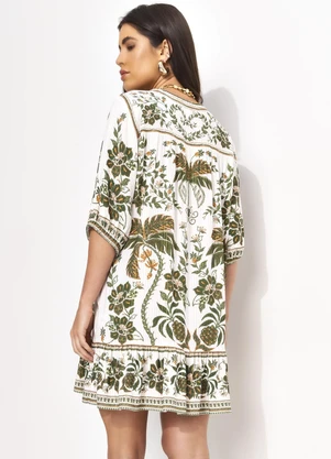Farm - Vestido Curto Mari Off White - FARM
