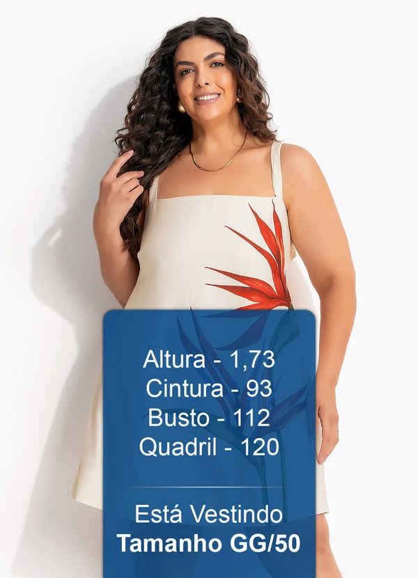 Farm - Vestido Curto Maxi Extrelicia Bege 11