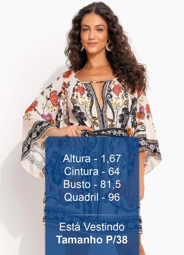 Farm - Vestido Curto Mg Flor de Fita Bege 5