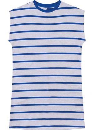 Malwee - Vestido Curto Muscle Listrado Azul - MALWEE